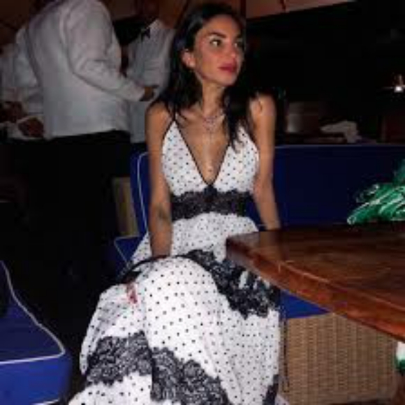 Blumarine Embroidered Polka Dot Lace Quarter Sleeves Cotton Fit Flare Dress 42 6 - Picture 10 of 12